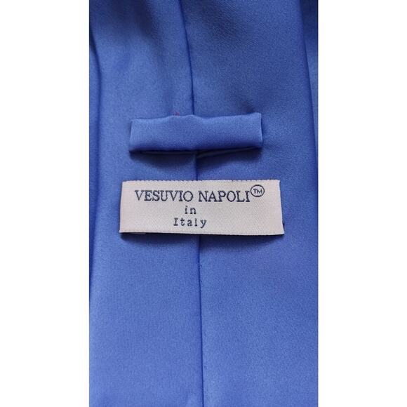 Vesuvio Napoli Formal Vest and Tie Royal Blue Men's Large - Picture 6 of 6